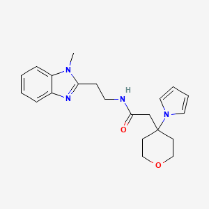 N-[2-(1-methyl-1H-benzimidazol-2-yl)ethyl]-2-[4-(1H-pyrrol-1-yl)tetrahydro-2H-pyran-4-yl]acetamide