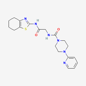 molecular formula C19H24N6O2S B14934859 N-{2-oxo-2-[(2Z)-4,5,6,7-tetrahydro-1,3-benzothiazol-2(3H)-ylideneamino]ethyl}-4-(pyridin-2-yl)piperazine-1-carboxamide 