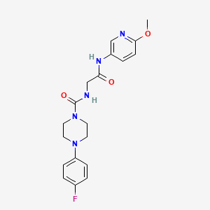 4-(4-fluorophenyl)-N-{2-[(6-methoxypyridin-3-yl)amino]-2-oxoethyl}piperazine-1-carboxamide