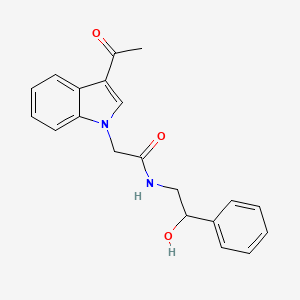 molecular formula C20H20N2O3 B14934863 2-(3-acetyl-1H-indol-1-yl)-N-(2-hydroxy-2-phenylethyl)acetamide 