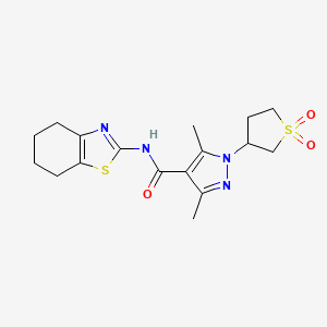 1-(1,1-dioxidotetrahydrothiophen-3-yl)-3,5-dimethyl-N-(4,5,6,7-tetrahydrobenzo[d]thiazol-2-yl)-1H-pyrazole-4-carboxamide