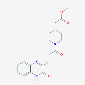 molecular formula C19H23N3O4 B14934869 Methyl {1-[3-(3-hydroxyquinoxalin-2-yl)propanoyl]piperidin-4-yl}acetate 