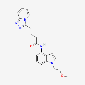 N-[1-(2-methoxyethyl)-1H-indol-4-yl]-4-([1,2,4]triazolo[4,3-a]pyridin-3-yl)butanamide