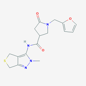 1-(2-Furylmethyl)-N-(2-methyl-2,6-dihydro-4H-thieno[3,4-C]pyrazol-3-YL)-5-oxo-3-pyrrolidinecarboxamide