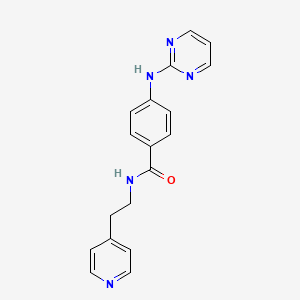 molecular formula C18H17N5O B14934889 N-[2-(pyridin-4-yl)ethyl]-4-(pyrimidin-2-ylamino)benzamide 