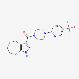 2,4,5,6,7,8-Hexahydrocyclohepta[c]pyrazol-3-yl{4-[5-(trifluoromethyl)pyridin-2-yl]piperazin-1-yl}methanone