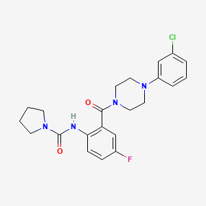 N-(2-{[4-(3-chlorophenyl)piperazin-1-yl]carbonyl}-4-fluorophenyl)pyrrolidine-1-carboxamide