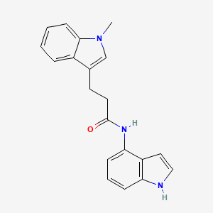 molecular formula C20H19N3O B14934908 N-(1H-indol-4-yl)-3-(1-methyl-1H-indol-3-yl)propanamide 