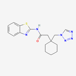 molecular formula C17H20N6OS B14934932 N-[(2Z)-1,3-benzothiazol-2(3H)-ylidene]-2-[1-(1H-tetrazol-1-ylmethyl)cyclohexyl]acetamide 