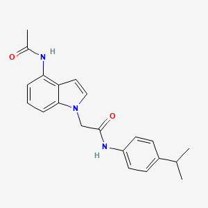 molecular formula C21H23N3O2 B14934939 2-[4-(acetylamino)-1H-indol-1-yl]-N-[4-(propan-2-yl)phenyl]acetamide 