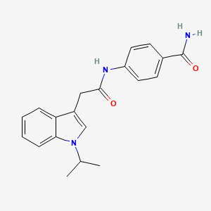 molecular formula C20H21N3O2 B14934944 4-({[1-(propan-2-yl)-1H-indol-3-yl]acetyl}amino)benzamide 