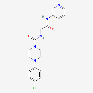 molecular formula C18H20ClN5O2 B14934959 4-(4-chlorophenyl)-N-(2-oxo-2-(pyridin-3-ylamino)ethyl)piperazine-1-carboxamide 