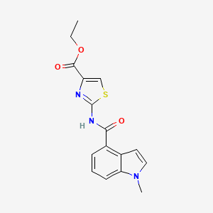 ethyl 2-{[(1-methyl-1H-indol-4-yl)carbonyl]amino}-1,3-thiazole-4-carboxylate