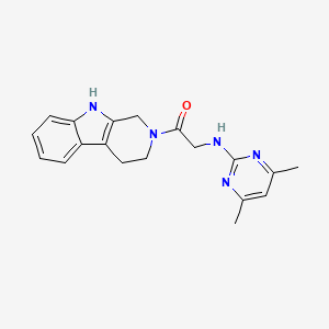 2-[(4,6-dimethylpyrimidin-2-yl)amino]-1-(1,3,4,9-tetrahydro-2H-beta-carbolin-2-yl)ethanone