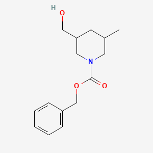 molecular formula C15H21NO3 B1493499 Benzyl 3-(hydroxymethyl)-5-methylpiperidine-1-carboxylate 