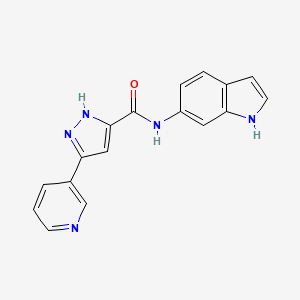 N-(1H-indol-6-yl)-5-(pyridin-3-yl)-1H-pyrazole-3-carboxamide