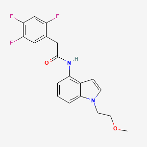 N-[1-(2-methoxyethyl)-1H-indol-4-yl]-2-(2,4,5-trifluorophenyl)acetamide