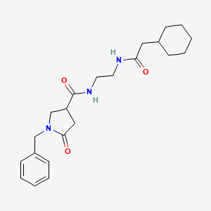 1-benzyl-N-{2-[(cyclohexylacetyl)amino]ethyl}-5-oxopyrrolidine-3-carboxamide