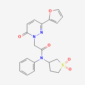 molecular formula C20H19N3O5S B14935011 N-(1,1-dioxidotetrahydrothiophen-3-yl)-2-[3-(furan-2-yl)-6-oxopyridazin-1(6H)-yl]-N-phenylacetamide 