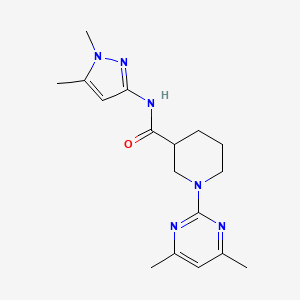 molecular formula C17H24N6O B14935031 N-(1,5-dimethyl-1H-pyrazol-3-yl)-1-(4,6-dimethylpyrimidin-2-yl)piperidine-3-carboxamide 