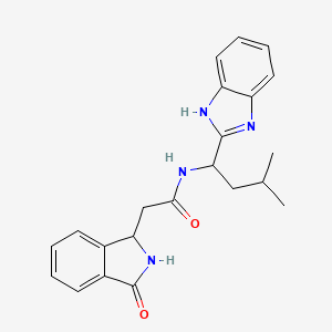 N-[1-(1H-benzimidazol-2-yl)-3-methylbutyl]-2-(3-oxo-2,3-dihydro-1H-isoindol-1-yl)acetamide