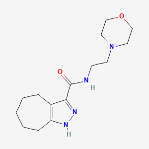 molecular formula C15H24N4O2 B14935040 N-[2-(morpholin-4-yl)ethyl]-2,4,5,6,7,8-hexahydrocyclohepta[c]pyrazole-3-carboxamide 