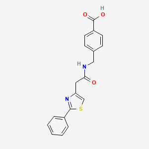 molecular formula C19H16N2O3S B14935047 4-({[(2-Phenyl-1,3-thiazol-4-yl)acetyl]amino}methyl)benzoic acid 