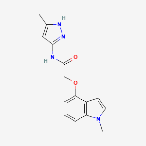 2-[(1-methyl-1H-indol-4-yl)oxy]-N-(5-methyl-1H-pyrazol-3-yl)acetamide