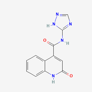 molecular formula C12H9N5O2 B14935057 2-hydroxy-N-(1H-1,2,4-triazol-3-yl)quinoline-4-carboxamide 