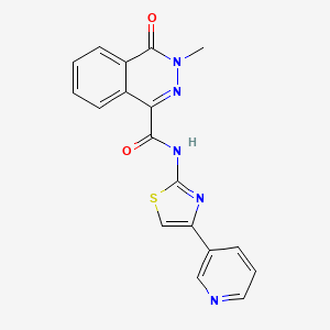 molecular formula C18H13N5O2S B14935067 3-methyl-4-oxo-N-[4-(pyridin-3-yl)-1,3-thiazol-2-yl]-3,4-dihydrophthalazine-1-carboxamide 