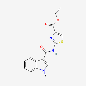 molecular formula C16H15N3O3S B14935098 ethyl (2Z)-2-{[(1-methyl-1H-indol-3-yl)carbonyl]imino}-2,3-dihydro-1,3-thiazole-4-carboxylate 