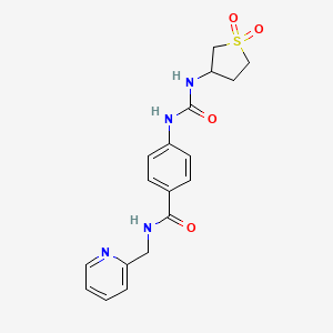 4-{[(1,1-dioxidotetrahydrothiophen-3-yl)carbamoyl]amino}-N-(pyridin-2-ylmethyl)benzamide