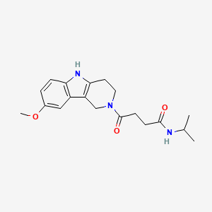 molecular formula C19H25N3O3 B14935110 4-(8-methoxy-1,3,4,5-tetrahydro-2H-pyrido[4,3-b]indol-2-yl)-4-oxo-N-(propan-2-yl)butanamide 