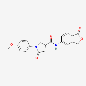 1-(4-methoxyphenyl)-5-oxo-N-(1-oxo-1,3-dihydro-2-benzofuran-5-yl)pyrrolidine-3-carboxamide