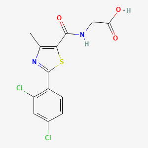 molecular formula C13H10Cl2N2O3S B14935166 N-{[2-(2,4-dichlorophenyl)-4-methyl-1,3-thiazol-5-yl]carbonyl}glycine 