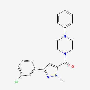 [3-(3-chlorophenyl)-1-methyl-1H-pyrazol-5-yl](4-phenylpiperazin-1-yl)methanone