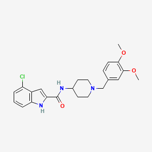 molecular formula C23H26ClN3O3 B14935199 4-chloro-N-[1-(3,4-dimethoxybenzyl)piperidin-4-yl]-1H-indole-2-carboxamide 