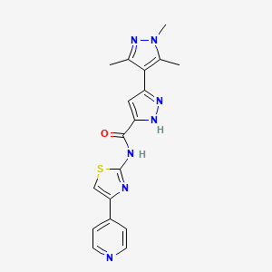 1',3',5'-trimethyl-N-[(2Z)-4-(pyridin-4-yl)-1,3-thiazol-2(3H)-ylidene]-1H,1'H-3,4'-bipyrazole-5-carboxamide