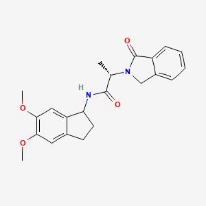 N-(5,6-Dimethoxy-2,3-dihydro-1H-inden-1-YL)-2-(1-oxo-1,3-dihydro-2H-isoindol-2-YL)propanamide