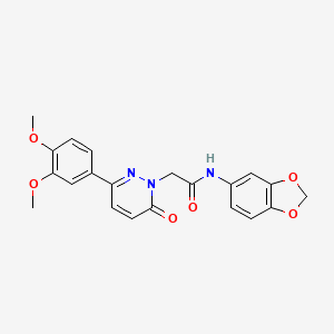 molecular formula C21H19N3O6 B14935255 N-(1,3-benzodioxol-5-yl)-2-[3-(3,4-dimethoxyphenyl)-6-oxopyridazin-1(6H)-yl]acetamide 