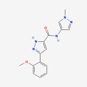 5-(2-methoxyphenyl)-N-(1-methyl-1H-pyrazol-4-yl)-1H-pyrazole-3-carboxamide