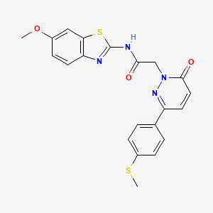 N-[(2Z)-6-methoxy-1,3-benzothiazol-2(3H)-ylidene]-2-{3-[4-(methylsulfanyl)phenyl]-6-oxopyridazin-1(6H)-yl}acetamide