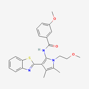 N-[3-(1,3-benzothiazol-2-yl)-1-(2-methoxyethyl)-4,5-dimethyl-1H-pyrrol-2-yl]-3-methoxybenzamide