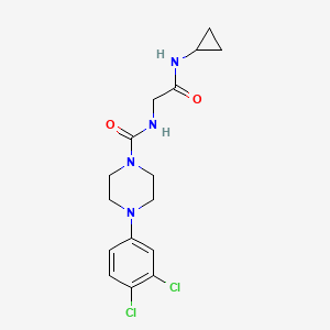 molecular formula C16H20Cl2N4O2 B14935298 N-[2-(cyclopropylamino)-2-oxoethyl]-4-(3,4-dichlorophenyl)piperazine-1-carboxamide 