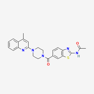 N-[(2E)-6-{[4-(4-methylquinolin-2-yl)piperazin-1-yl]carbonyl}-1,3-benzothiazol-2(3H)-ylidene]acetamide