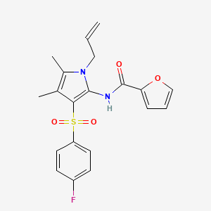 N-{3-[(4-fluorophenyl)sulfonyl]-4,5-dimethyl-1-(prop-2-en-1-yl)-1H-pyrrol-2-yl}furan-2-carboxamide