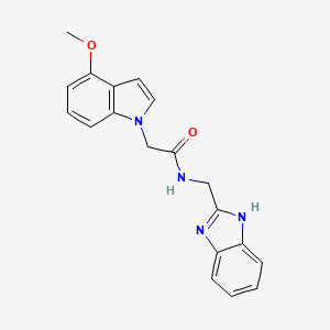 N-(1H-benzimidazol-2-ylmethyl)-2-(4-methoxy-1H-indol-1-yl)acetamide