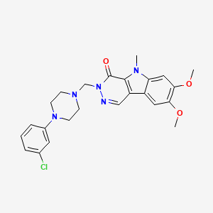 3-{[4-(3-chlorophenyl)piperazin-1-yl]methyl}-7,8-dimethoxy-5-methyl-3,5-dihydro-4H-pyridazino[4,5-b]indol-4-one