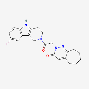 2-[2-(8-fluoro-1,3,4,5-tetrahydro-2H-pyrido[4,3-b]indol-2-yl)-2-oxoethyl]-2,5,6,7,8,9-hexahydro-3H-cyclohepta[c]pyridazin-3-one