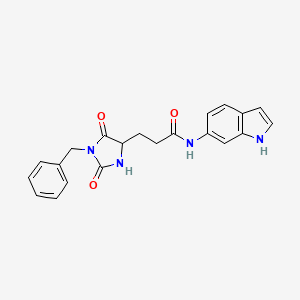 3-(1-benzyl-2,5-dioxoimidazolidin-4-yl)-N-(1H-indol-6-yl)propanamide